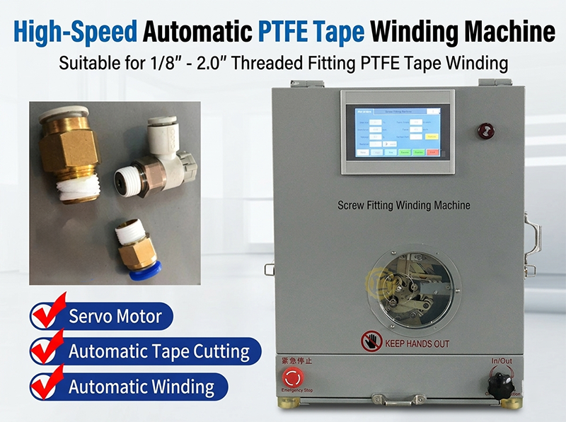Máquina Automática de Envoltura con Cinta de PTFE WPM-1308
