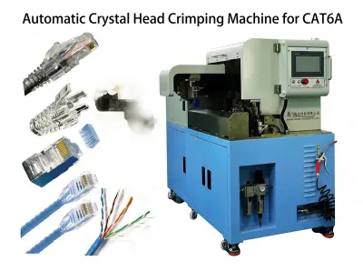 Máquina Automática de Engarce RJ45 CAT6A con PLC WPM-CAT6A