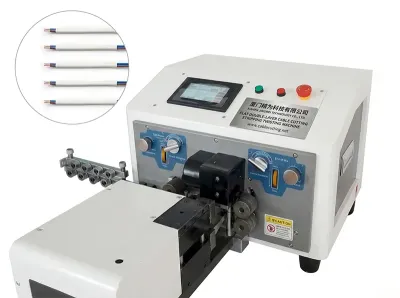 Máquina Automática para Cortar, Pelar y Retorcer Cable Plano de Doble Capa WPM-320