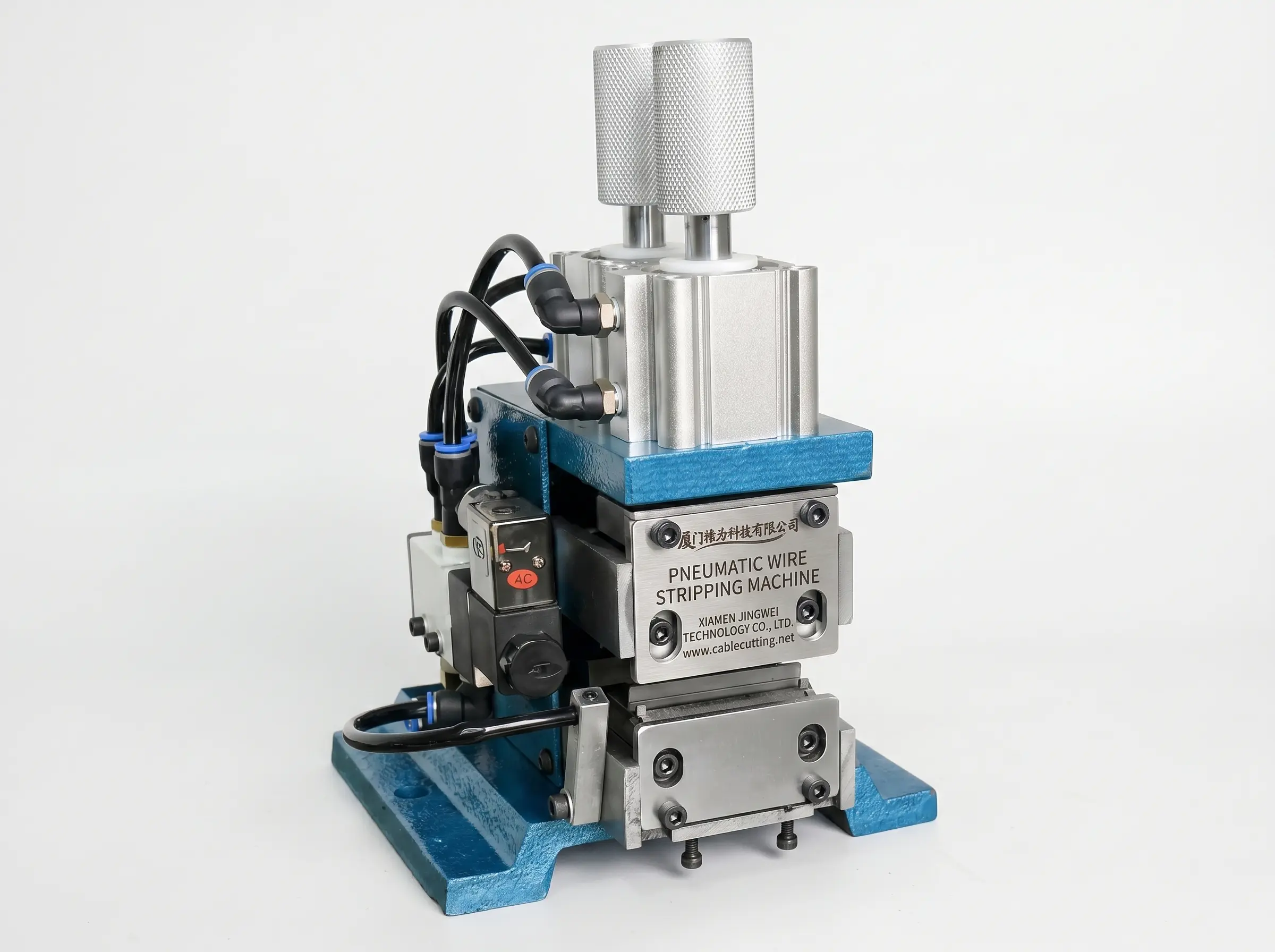 Máquina Peladora de Cables Neumática Vertical | Alta Precisión Industrial