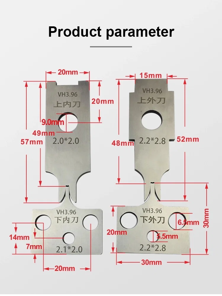 Cuchilla de acero de tungsteno OTP para máquina prensadora terminal, cuchilla de máquina terminal, cuchilla OTP, tira de alambre y troqueles de máquina de engarzado, cuchillo de ensamblaje para máquina de engarzado, cuchilla de engarzado