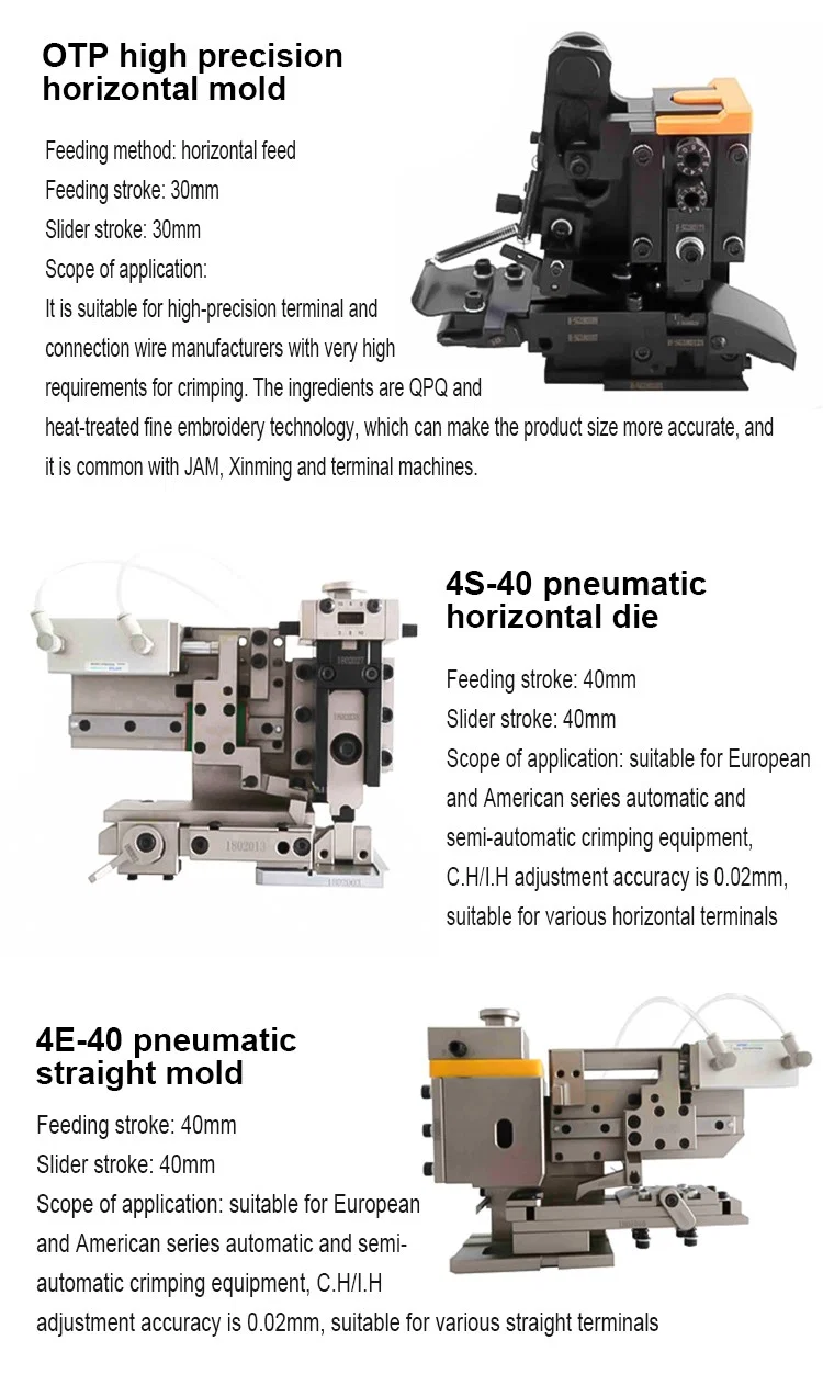 45-40 troquel horizontal neumático, molde de crimpado terminal, troquel de crimpado terminal, aplicador de crimpado terminal