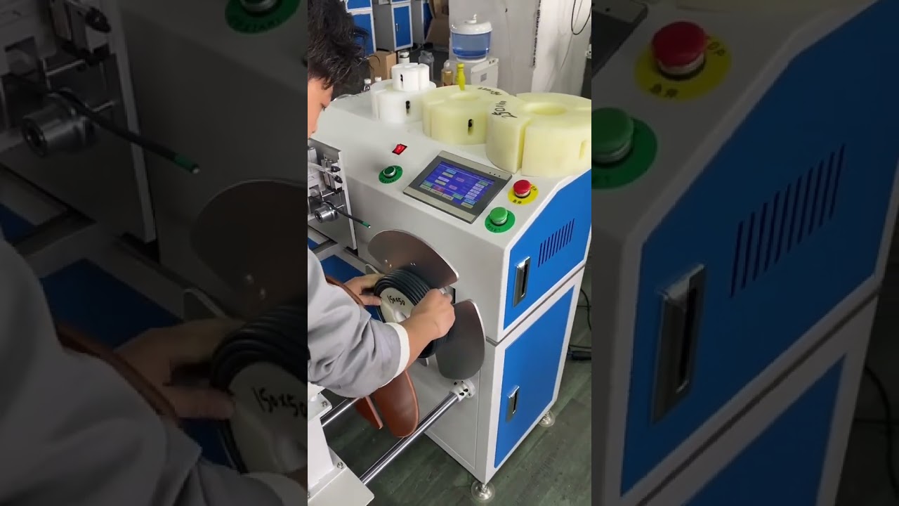 Máquina versátil para bobinar cables: enrollado preciso y medición exacta