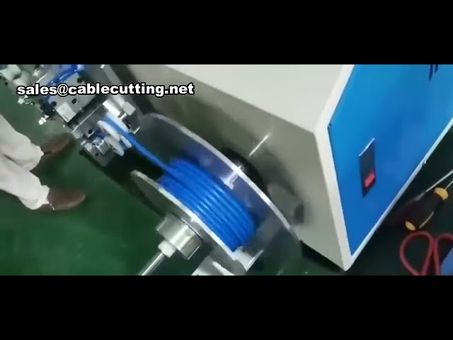 Máquina bobinadora de alambre con medición, conteo y atado con bridas