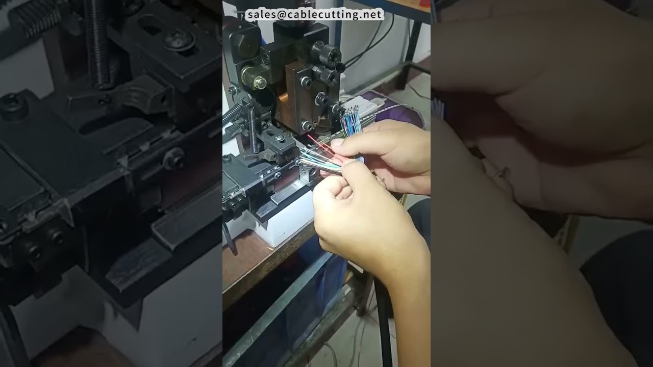 Máquina peladora y crimpadora de alta velocidad para cables de 40 núcleos - Demo