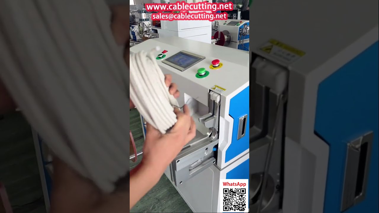 Rebobinadora y Contadora Automática para Cable Coaxial | Transferencia de Bobina Grande a Pequeña