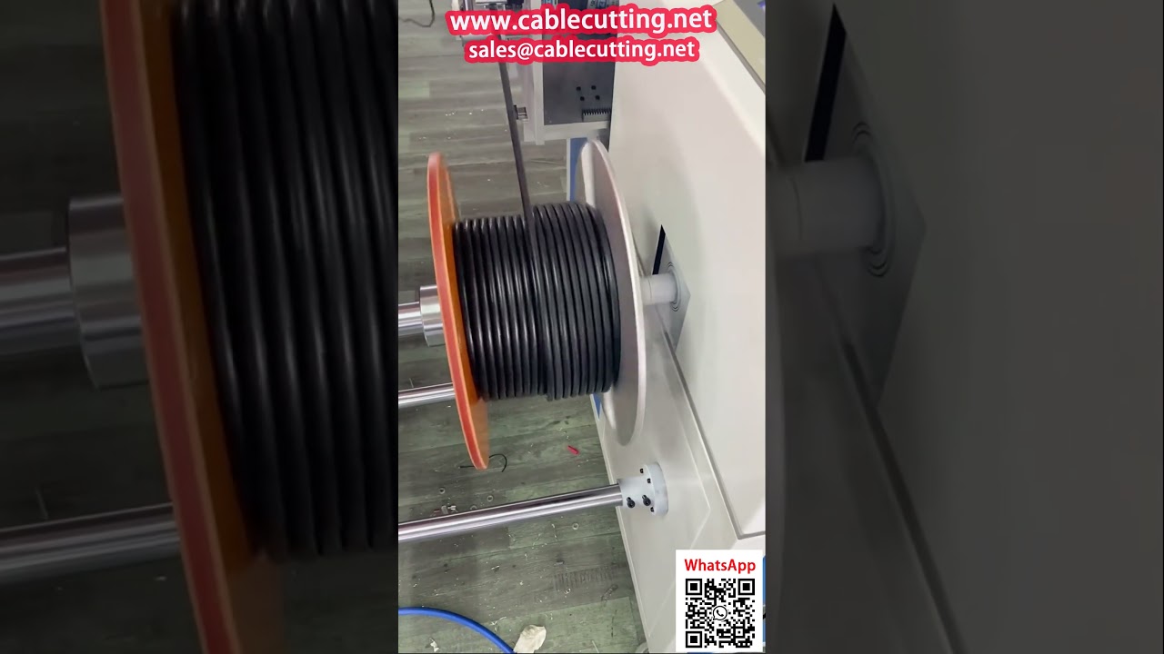 Bobineadora de suelo con alineación automática para cables y mangueras – Sistema de conteo integrado