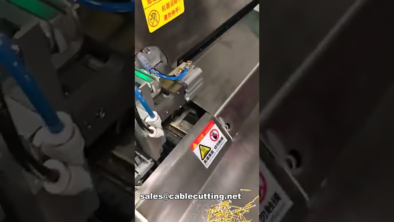 Máquina automática de corte, pelado, engarzado y estañado para 5 cables de un solo extremo