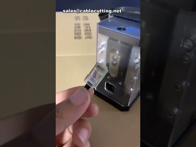 Máquina Crimpadora Portátil para Conectores RJ45 y Cable Telefónico - Prensa de Cabezal de Cristal