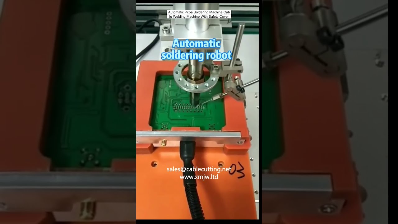 Automatic Pcba Soldering Machine Cable Welding Machine With Safety Cover