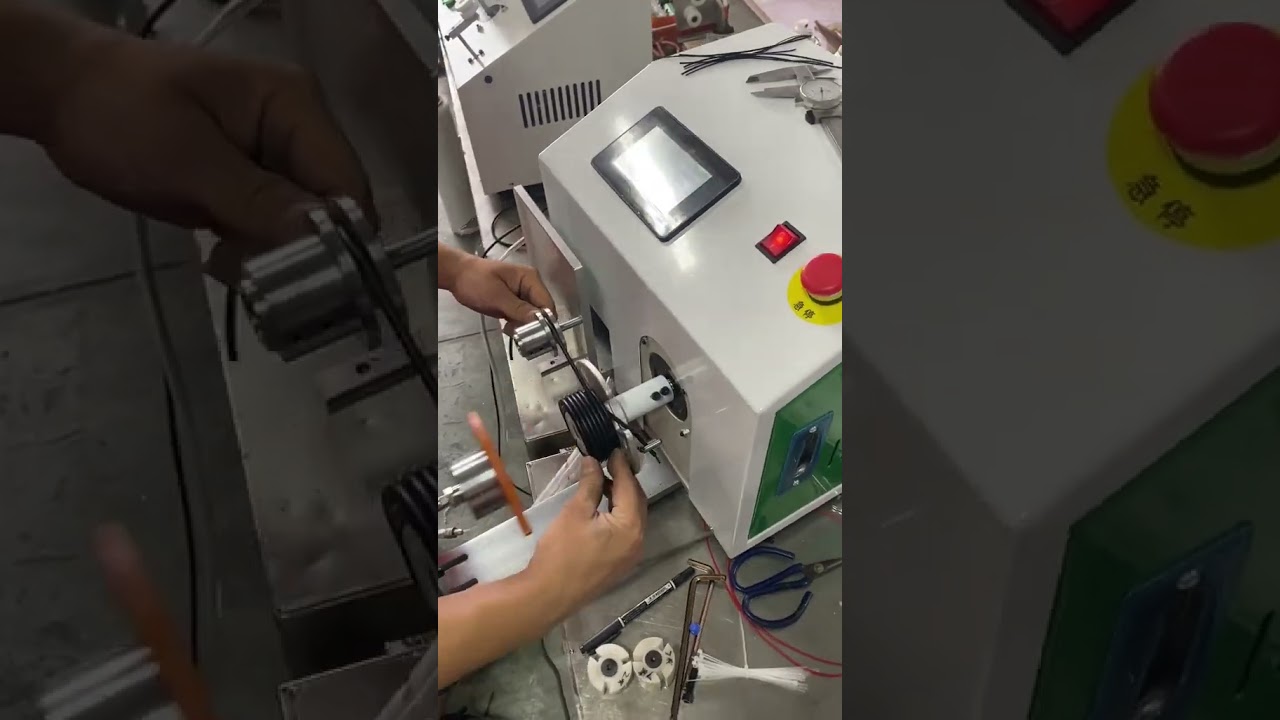 Bobina de Alambre con Clasificación Automática – Enrollado Preciso con Paro Automático y Placa Superior Neumática