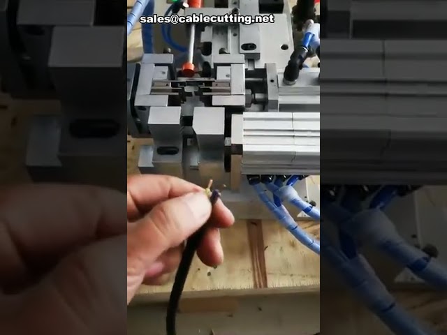 Máquina Neumática Multifunción para Cortar y Pelar Cables - Equipo Industrial Automatizado