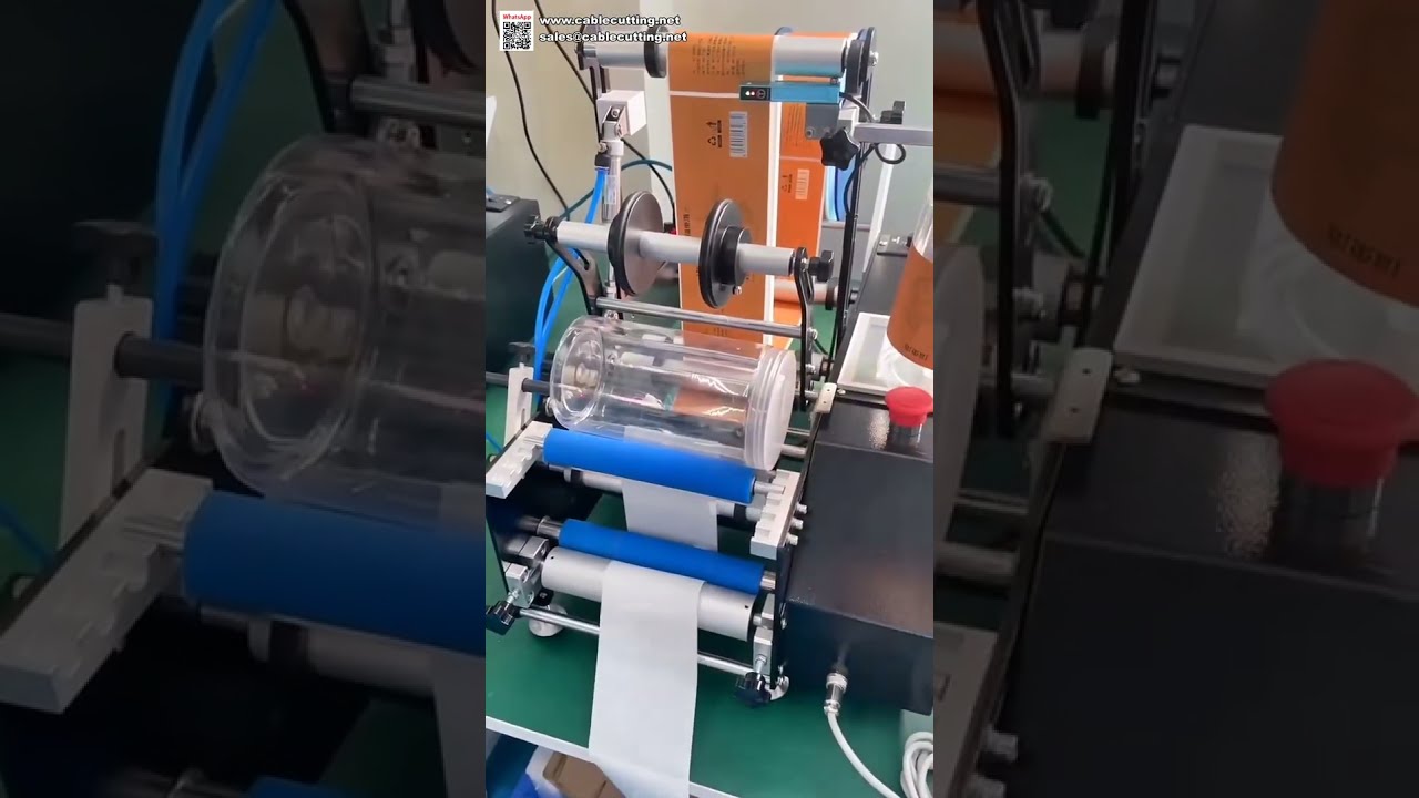 Máquina etiquetadora semiautomática de mesa para botellas redondas, tarros y latas – Ideal para pequeña producción