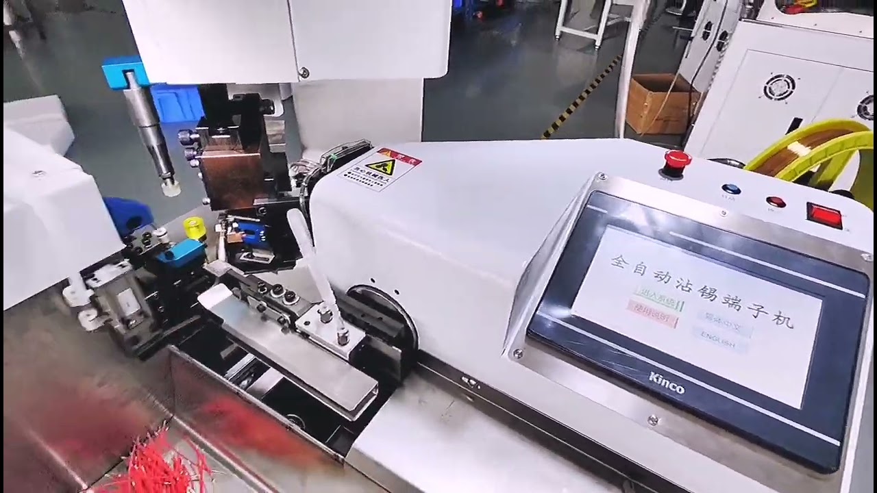 Máquina Automática de Estañado y Crimpado de Terminales para Conectores RJ de Red