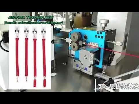 Máquina totalmente automática para pelar cables y crimpar terminales con torsión de hilos