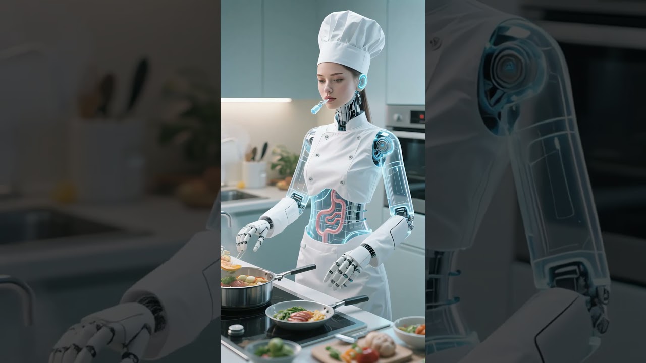 Robot femenino revoluciona la cocina automatizada: preparación de alimentos eficiente