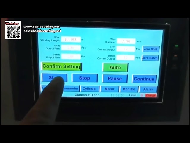 Máquina totalmente automática de bobinado y atado para empaquetar líneas de recorte de tarjeta colgante