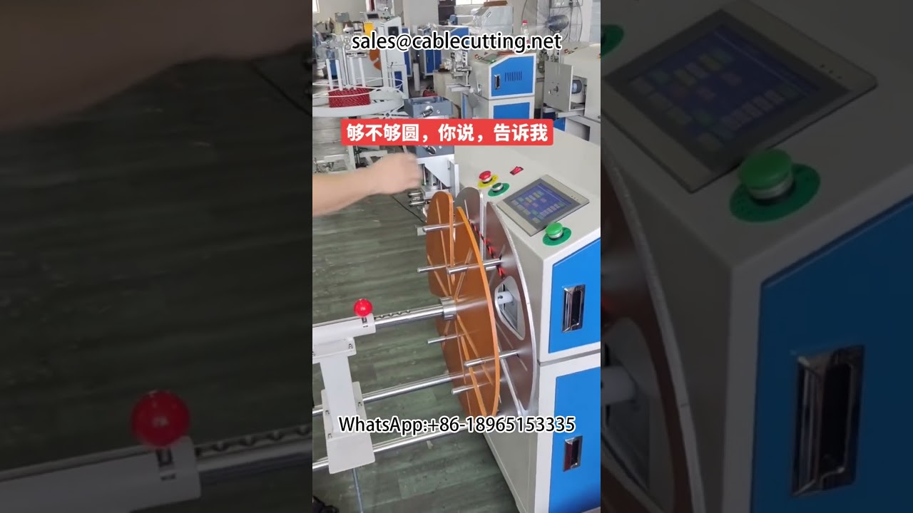 Máquina de atado y bobinado de alambre con conteo de metros y posicionamiento de hileras