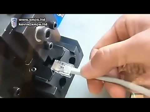 Máquina Ensambladora de Cables RJ45 y Empalmadora de Fibra Óptica - Crimpadora de Red Telefónica