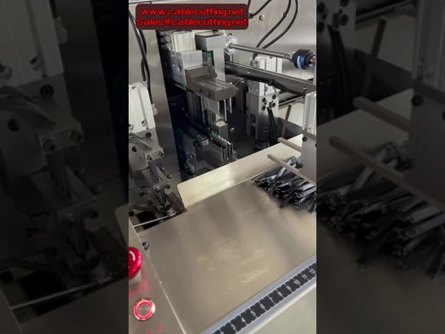 Máquina Cortadora y Estañadora de Cables Totalmente Automática - Corta, Pela, Tuerce y Estaña