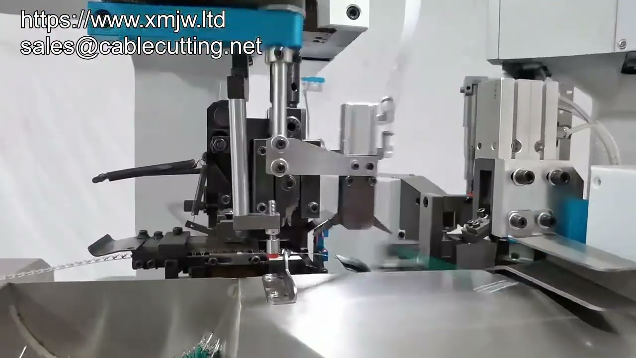 Máquina Automática de Doble Cabezal para Pelar, Cortar y Crimpear Terminales | Alta Eficiencia