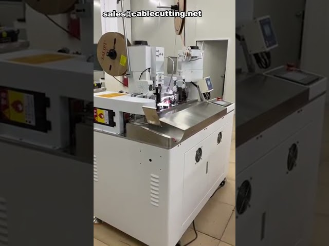 Máquina automática de crimpado de terminales sueltos, calentamiento e inserción de tubos termocontraíbles