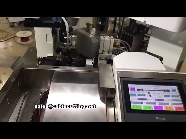 Máquina crimpadora automática de doble cabezal para crimpado doble de terminales