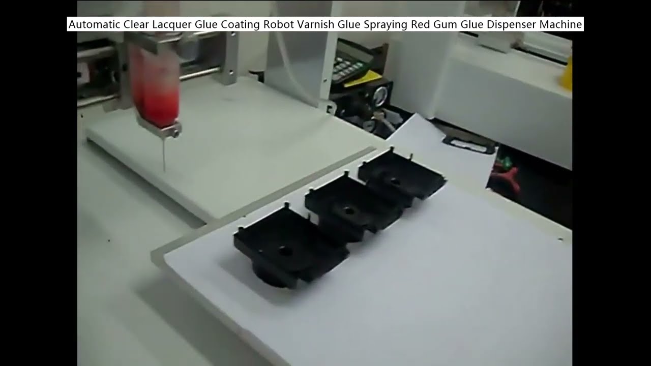 Robot automático para recubrimiento de barniz transparente y pegamento: máquina dispensadora de cola roja
