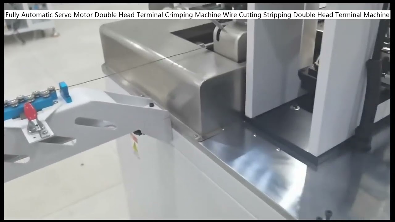 Máquina automática de crimpado, corte y pelado de cables con servo motor de doble cabezal