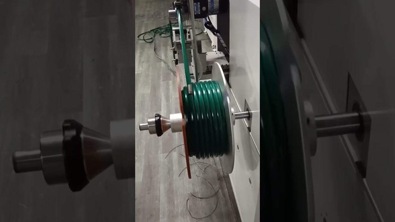 Máquina Automática de Conteo, Corte, Clasificación y Bobinado de Tubos con Medición Precisa #maquinaria