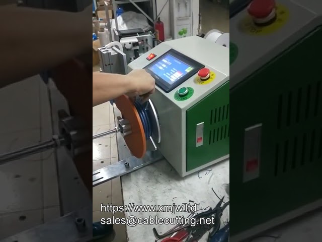 Máquina semiautomática para medir, cortar y enrollar cables y alambres – Enrollador práctico y eficiente