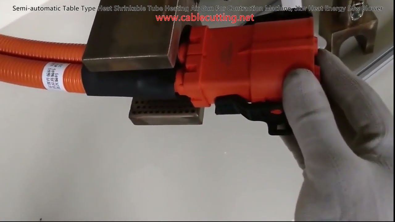 Pistola de aire caliente semiautomática de mesa para contracción de tubos termorretráctiles | 3kW