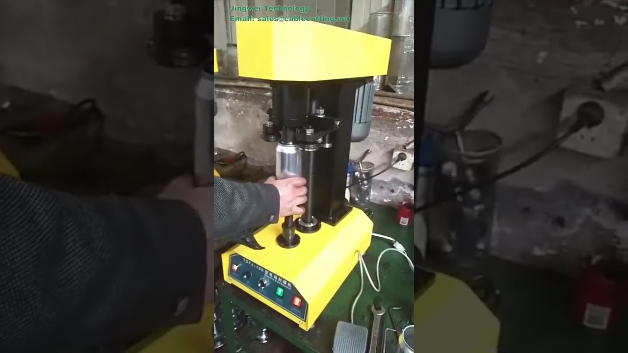 Máquina selladora TDFJ-160 para botellas PET y latas | Selladora de latas industrial