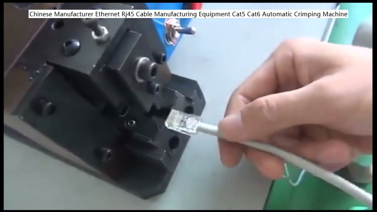 Máquina Automática de Crimpado RJ45 para Cables Ethernet Cat5 Cat6 - Equipo de Fabricación