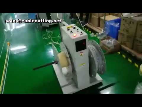 Máquina automática de corte, pelado, bobinado y atado de cables