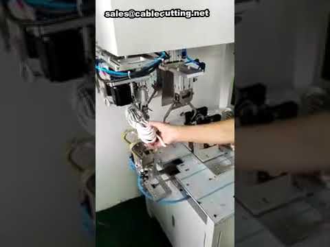 Máquina automática para enrollar y atar cables de alimentación
