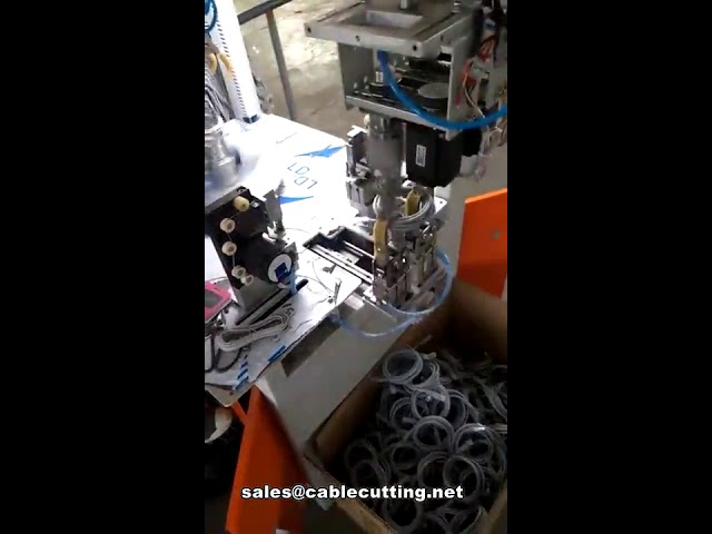 Máquina automática para enrollar y atar cables con bridas - Gestión eficiente de cables industriales