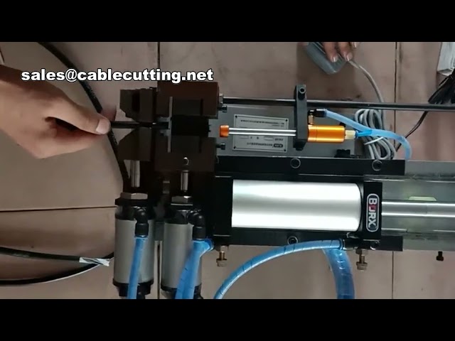 Máquina peladora y cortadora de alambre y tubería multinúcleo gas-eléctrico - Corte y pelado de tuberías industriales