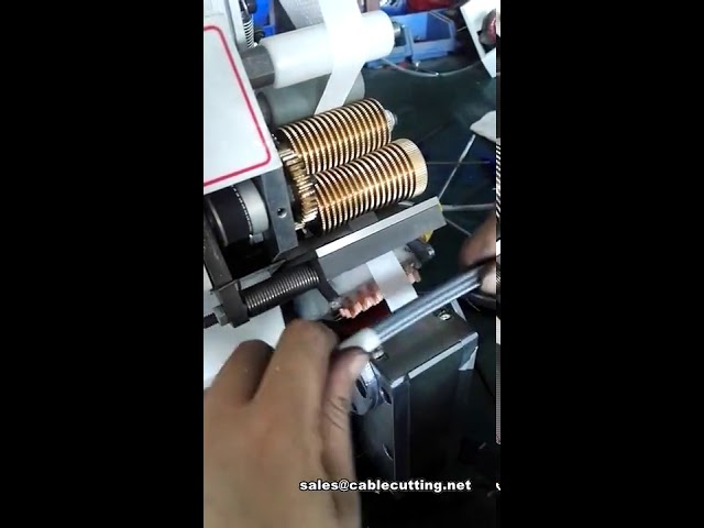 Máquina automática de encintado de tubos y enrollado de cinta industrial