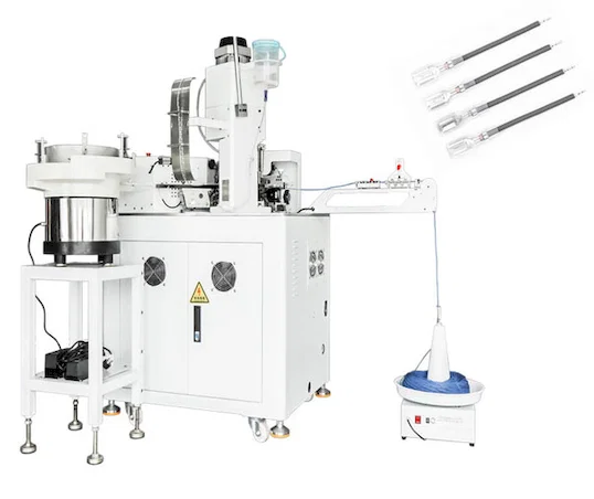 Máquina Automática de Inserción de Manguito, Torsión y Estañado de Cable - Máquina Automática de Crimpado de Terminales