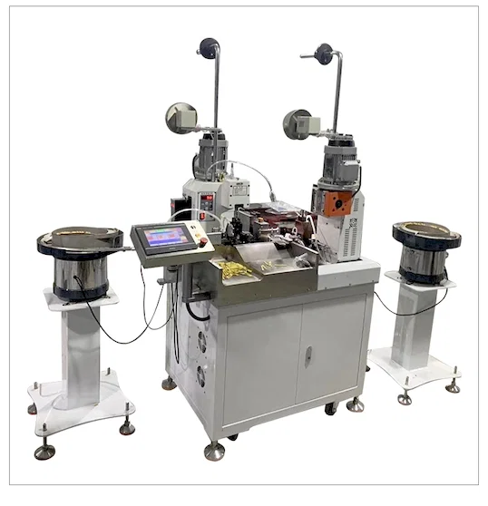 Máquina Automática de Engarce Vibratoria de Doble Cabezal - Máquina Automática de Crimpado de Terminales