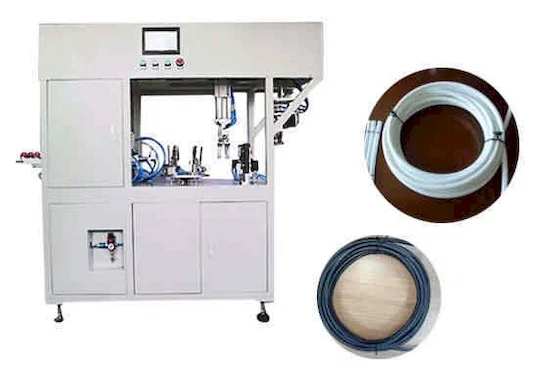 Máquina Automática de Corte, Bobinado y Atado con Precinto (Twist Tie) de Cables WPM-CRO - Máquina de Bobinado y Atado de Cables